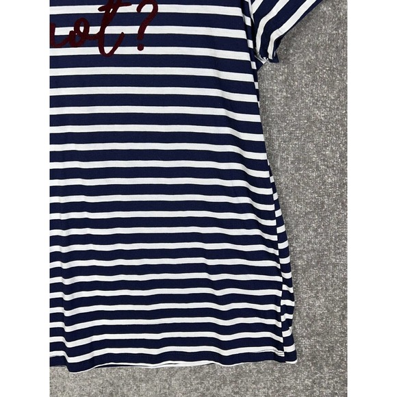 Lane Bryant Striped WINE NOT Tunic Top Womens Size 18/20 Blue White Short Sleeve - Picture 6 of 14